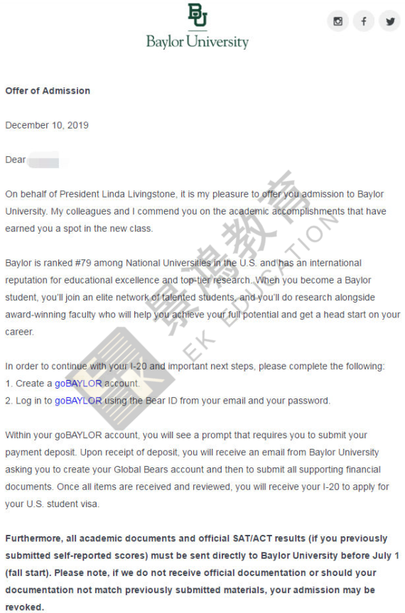 成功案例 | 全美百强名校录取get！