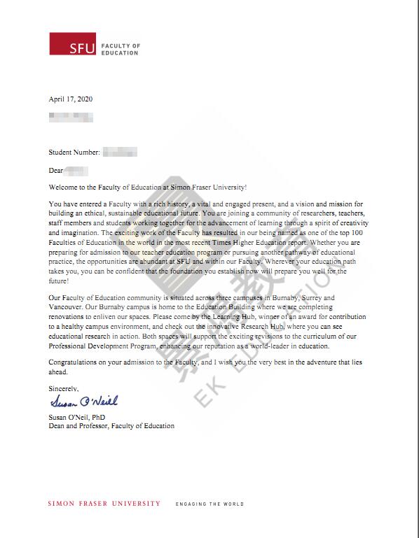 综合类排名Top 1！M同学拿下了西门菲莎大学录取！