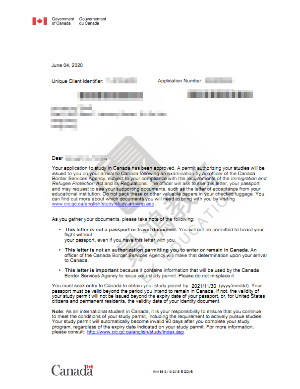 又一获批！恭喜Z男士获得加拿大学签！