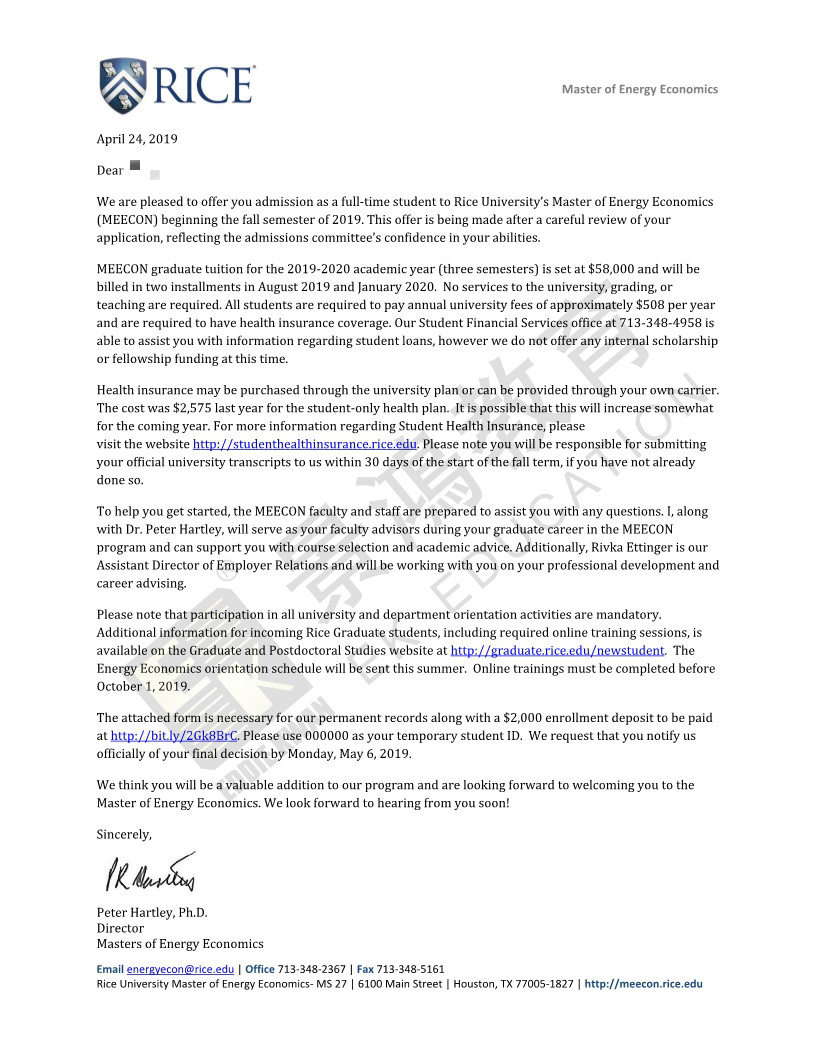 成功案例·莱斯大学 | 景鸿助您逐一击破美国名校