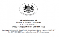 英国大学事务国务大臣致国际学生的新学年公开信