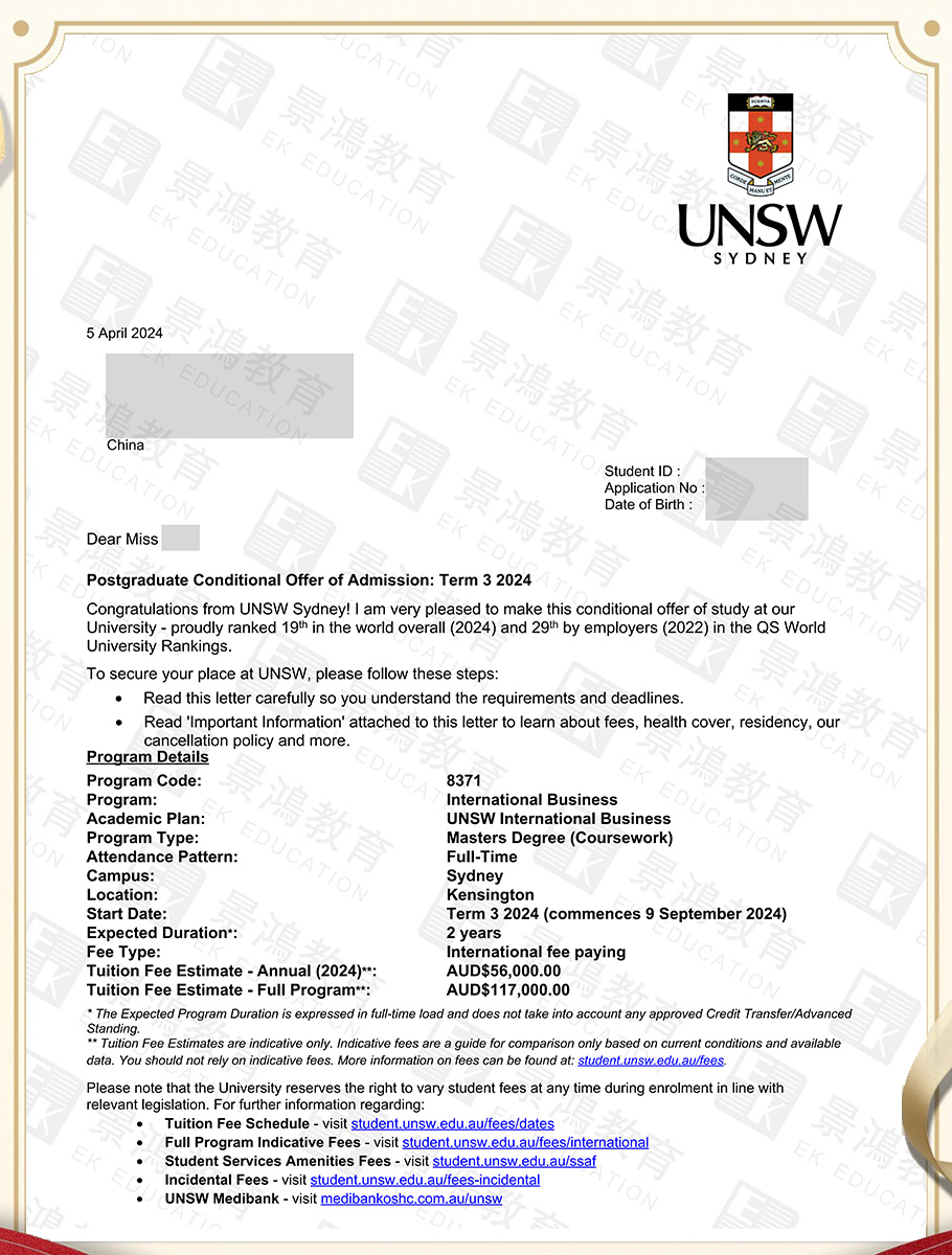 澳大利亚留学申请案例